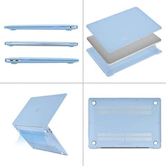 MOSISO Compatible with MacBook Air 13 inch Case 2021-2018 Release A2337 M1 A2179 A1932, Plastic Hard Shell&Keyboard Cover&Screen Film&Storage Bag for MacBook Air 13.3 inch Case, Deep Teal