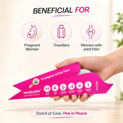 MILDCARES Disposable Stand and Pee Device for Women (Pack of 2, 10 Units Each) | Hygienic Female Urination Device | Ideal for Travel, Public Toilets, Camping & Pregnancy Use