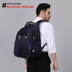 HARISSONS Sirius Travel Laptop Backpack | 45L | Fits 15.6” Laptop | Heavy-Duty Build | USB & Audio Port, Multi-Level Organizer, Trolley Sleeve | Work, Travel & College (black)