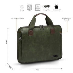 VISMIINTREND Laptop Leather Bag for Man | Coffee Brown