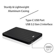 SP Silicon Power 2Tb Portable Ssd, USB-C, Aluminum Case USB 3.2 Gen 2 Type-C External Solid State Drive, Up to 520Mb/S, Bolt B75 Pro Series