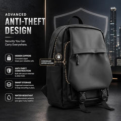 GadgetBite Zenith 32 Litre Laptop Bag with 15.6 Inch Laptop Compartment and Organiser Pocket for Men Women Boys Office College and Travel with Bottle Pocket Laptop Backpack - Black (Grey)