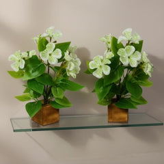 fancymart Artificial Flower Plant Home Décor with Small Size Pot | Pack of 2 | Plant Hanging for Home Decor | Office Decor (DESIGN-01)
