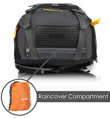 Half Moon 45L Hammer Waterproof Rucksack Bags for Man/Trekking Bags for Men | With 17.3" Laptop Compartment & Rain cover | For Trekking, Hiking, Travel Backpack for Men & Women (Navy Blue)