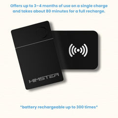 Himster Locatag for Android | Google Find Hub Tracker | Bluetooth 5.4 | No SIM Needed | Anti-Lost & Loud 75dB Alert | Item Finder- Keys, Wallets, Bags, Pets |1-Year Replaceable Battery(White)