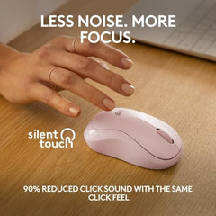 Logitech M240 Silent Bluetooth Mouse, Wireless, Compact, Portable, Smooth Tracking, 18-Month Battery, for Windows, macOS, ChromeOS, Compatible with PC, Mac, Laptop, Tablets - Off White