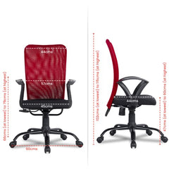 Green Soul Seoul X Office Chair, Mid Back Fabric Ergonomic Home Office Desk Chair with Comfortable & Spacious Seat, Rocking-tilt Mechanism & Heavy Duty Metal Base (Black)