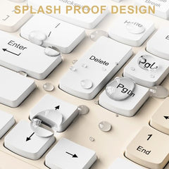Wireless Keyboard and Mouse Combo, Full-Sized Wireless Keyboard and Adjustable DPI Mouse, 2.4GHz USB Receiver, Keyboard and Mouse for PC, Windows, Desktop, Laptop (Orange-B)