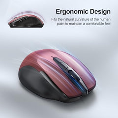 TECKNET Wireless Mouse, BT 5.0/2.4G, Rechargeable 6-DPI Silent, Grey