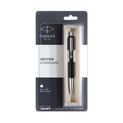 Parker Gift Set | Vector Special Edition Chrome Trim Roller Ball Pen with Parker Keychain | Ideal for Gifting | Elegant Gift for Any Occasion