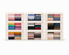 lifestice Cotton Clothes Storage Bags with Zipper|Cotton Canvas bags | Lehenga Storage Bags Big Size For Women's Dresses, Sarees, Lehengas (PACK OF 9)