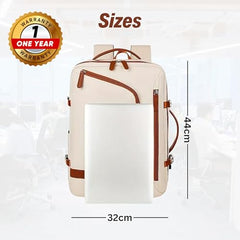 KARRIER 50L CrossZip Laptop Backpack for Men & Women, Spacious Padded Laptop Bag with Multiple Compartments for Office, College, Work & Travel, Cream**