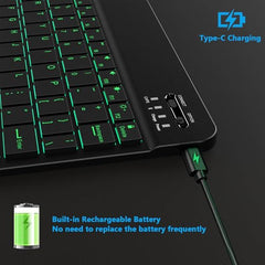 Backlit Wireless Bluetooth Keyboard for iPad Samsung Tablet Phone iPhone