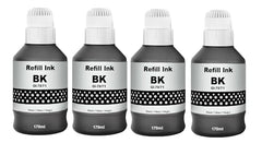 KOSH T664 Refill Ink Compatible for Epson L130, L310, L361, L380, L405, L565, L365, L485, L220, L360, L130, L130 and L380 Printers (4, Black Pack of 4)