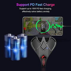 YIWENG M3 Mobile Game Keyboard Mouse Converter Adapter USB Wired+BT5.1 Dual-Mode Connection Support 18W PD Fast Charging, Black
