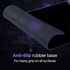 Kreo XL Mouse Pad with Top Material & Anti Skid Bottom | 3mm Thick Anti-Fray Stitched Edges | Compatible with Laser & Optical Mouse | Anti-Slip Gaming Mousepad (Igneous XL Mousepad)