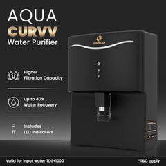 Kinsco Aqua Jazz ISI Copper Alkaline RO Water Purifier | RO + UV + UF + TDS + Copper Technology | Auto Start/Stop | 15L Tank Capacity | Black