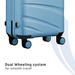 Safari 3Pc Polycarbonate Persia Set-55+65+77 Cms Small, Medium & Large Size (Cabin & Check-in) 8 Wheels Luggage/Speed_Wheel Suitcase/Trolleys (Pearl Blue)