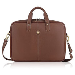 WildHorn Genuine Leather Office Bag for Men | 15.6-Inch Laptop Bag with a Minimalist Design | Professional Leather Bag with Adjustable Straps & Multiple Compartments | 1-Year Warranty