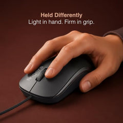 FINGERS UltraHit Wired Mouse (Plug-n-Play Setup, Precise Optical Tracking)