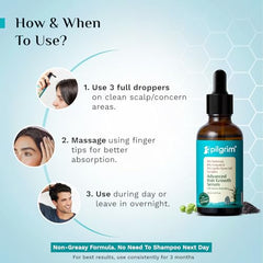 Pilgrim Advanced Hair Growth Serum with 3% Redensyl & 4% AnaGain -100ml | New Hair Growth in 28 Days, Korean Black Rice, Rosemary, Reduce Hair Fall, Hair Regrowth, Increase Hair Density, Thicker Hair