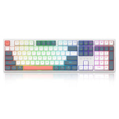 Redragon K668 RGB Gaming Keyboard, 104 Keys + Extra 4 Hotkeys Wired Mechanical Keyboard w/Sound Absorbing Foams, Upgraded Hot-swappable Socket, Mixed Color Keycaps, Red Switch