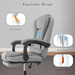 Casa Haus Italia Premium Leatherette Office Chair for Work | Boss Chair, Ergonomic Executive, Luxurious Cushioned Arms & Seat, 2 Point Back Massager, Heavy Duty Metal Base (Burgundy)