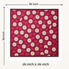 Homerz Premium Bed Server Food Mat Reversible Bed Server, Mattress Protector for Home | Food Mat for Kids, Size 36x36 inch, Double Side use Kitchen, Cupboard, Drawer, Wardrobe (Brown Lotus New)