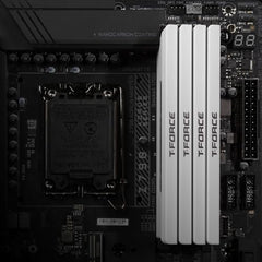 TEAMGROUP T-Force XTREEM DDR5 Ram 48GB (2x24GB) 8000MHz PC5-64000 CL38 M-DIE Desktop Memory Module Ram for Intel XMP 3.0 & AMD Expo Compatible White FFWD548G8000HC38EDC01