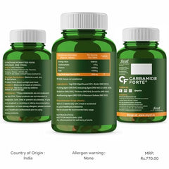 Carbamide Forte Multivitamin Tablet for Men with Probiotics & Salmon Omega 3 fish Oil Capsules | Salmon Fish Oil Omega 3 Capsule 1000mg and Multivitamin Tablets Combo | 60 Tablets + 60 Softgels