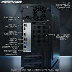 MICROVARIANT Onyx ITX Desktop Computer | Core i7-7Th Gen | 16GB RAM | 512GB SSD | 5G WiFi + BT Dongle | HD Graphics | USB 3.0/HDMI/VGA Port |Pre-Installed Windows 11 Pro + Office 21 | 2 Year Warranty
