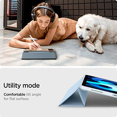 Spigen Flip case for iPad Air 11 inch M4 (2026), iPad Air 11 inch M3/M2 (2025-2024), 10.9 inch 5th/4th Gen (2022/2020), Trifold, Pencil Holder, Full Cover(Liquid Air Folio) - Black