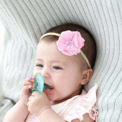 SYGA Baby Nylon Headband Bow Head Flower Children's Headwear Hair Accessories Set Of 3 Pcs (HairBand 3 - Color 1)