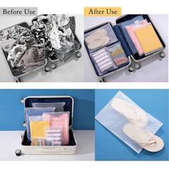 OSDUE Polyethylene Frosted Zipper Bags 30x35cm Pack of 10 – Transparent LDPE Zip Lock Storage Bags for Clothes, Shoes, Cosmetics, Jewellery, Toiletries & Travel