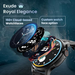 GOBOULT Crown R Pro 2 Smartwatch 1.43''HD AMOLED Display,BT Calling 5.2,600Nits Brightness,IP67,150+Watchfaces, 120+Sports Modes, AI Voice Assistant, SpO2 Monitoring(Charcoal Black)