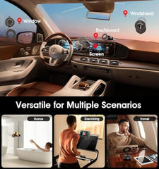 (1 Year Warranty) 360° N52 Strong Magnetic Vacuum Phone Holder, Strong Suction Mobile Mount for Car Dashboard, Windshield, Mirror & Smooth Surfaces, Hands-Free Universal Smartphone Holder - Black