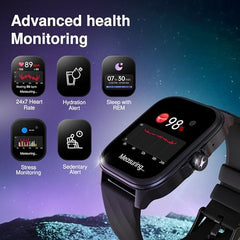 Fastrack Astor FS1 Pro Smart Watch, 1.97" AMOLED Display, Bluetooth Calling, 100+ Sports Modes, SpO2 & Heart Rate Monitoring, Women's Health, IP68, Up to 5 Days Battery, Functional Crown (Blue)