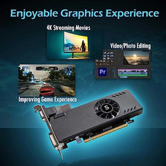 SAPLOS Radeon RX 550 pci_e_x8 Graphics Cards, 4GB, GDDR5, 128-Bit, VGA/DVI-D/HDMI, Video Cards for PC Gaming, Desktop Computer GPU, for Mini ITX, Low Profile