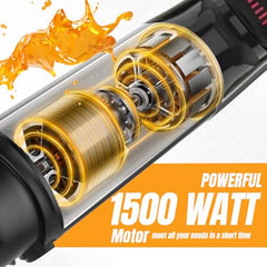 INALSA Hand Blender 1500 W|Silent DC Copper Motor|European Stepless Variable Speed Design| X.Large 1L Chopper|Unique Potato Masher| Detachable| Stainless Steel-Robot INOX 1500 StepUp