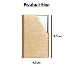 MOMISY PU Leather Professional Business Visiting Card Case Wallet Debit Credit ATM Card Holders for Men & Women (6.5 x 1.25 x 9.5 cm) (Gold)