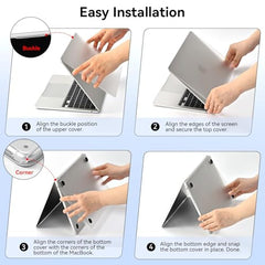 EooCoo Case for MacBook Air 13.6" Cover M5 M4 M3 M2 2026-2022 Light & Thin