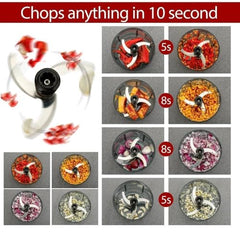 Xmart India Chopper for Kitchen Use, 900ml Push Chopper with 5 Blades, Vegetable Cutter Kitchen Accessories Items for Home Cutting Vegetables, Onion, Ginger, Garlic, Salad, Tomato, Potato (Pista)