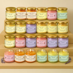 Floryn Decor Jar Scented Candles Gift Set | Scented Candle Set | Highly Fragranced Candles Pack of 6 Mini Jars
