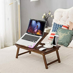 Dream Arts Shoppee Laptop Table Adjustable Foldable with i ped Stand/Mobile Stand One Drower (Blue & Black)