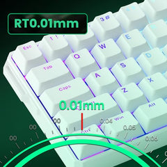 MONSGEEK FUN60 Pro Rapid Trigger Gaming Keyboard 16k Scan Rate SP Magnetic Switch HE Keyboard Wired 60% Black Shine-Through (Glare Magnetic Switch)