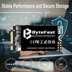 ByteFest SSD 64GB M.2 2242 NGFF SATA III 6 Gb/s Internal Solid State Drive(22x42mm), High Performance, 3D NAND, Upgrade Storage for Laptop and Desktop