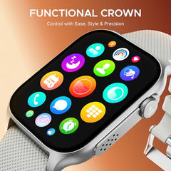 boAt Ultima Ember smartwatch with 1.96” AMOLED Display, AOD, Personalized Fitness Nudges, Functional Crown,100+ Sports Modes, Create Your Own Watchface, smartwatch for man and Woman (Steel Black)