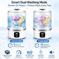 Mini Washing Machine, Portable Washer for Baby Clothes & Underwear – Compact Travel Laundry Washer for Apartments, Dorms, RVs & Small Spaces with Deep Cleaning