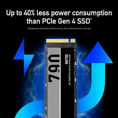 Lexar 8TB NM790 SSD PCIe Gen4 NVMe M.2 2280 Internal Solid State Drive, Up to 7000/6200 MB/s Read/Write, Compatible with PS5, for Gamers and Creators, Black (LNM790X008T-RNNNU)