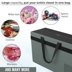 Kuber Industries (Pack of 3) Underbed Storage Bag | Waterproof Clothing-Bedding Bag | Foldable Blanket Bags | Closet Wardrobe Organizer with Handle | Large | Maroon Patti | Beige